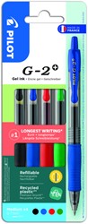 Gelschrijver PILOT G-2+ medium assorti à 4 stuks