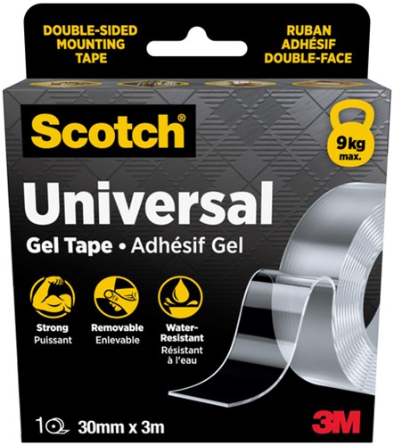 Montagetape Scotch universele dubbelzijdig geltape 3mx30mm transparant-2