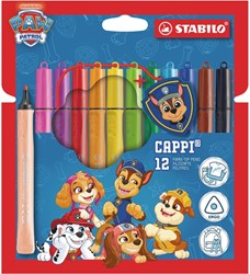 Viltstift STABILO Cappi + badge PAW Patrol 12st
