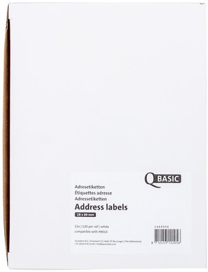 Labeletiket Qbasic 99010 28x89mm adres wit 12 rollen-2