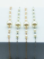 Brillenketting I Need You assorti parels met goud en zilver 4 stuks