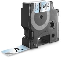 Labeltape Dymo Rhino industrieel polyester 19mm zwart op transparant-2