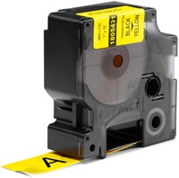 Labeltape Dymo Rhino industrieel vinyl 24mm zwart op geel-2