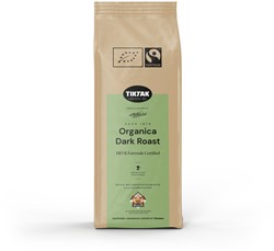 Koffie Tiktak organica dark roast bonen 1000 gram