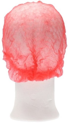 Haarnet CMT clip non-woven L 53cm PP rood 100 stuks-3