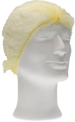 Haarnet CMT clip non-woven M 49cm PP geel 100 stuks