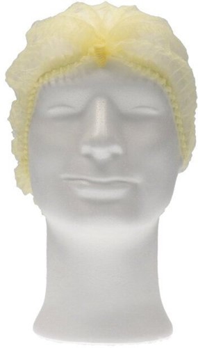 Haarnet CMT clip non-woven M 49cm PP geel 100 stuks-2