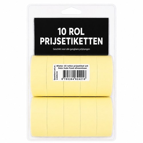 Etiket voor Sato Judo Food 26x16 mm wit afneembaar-2