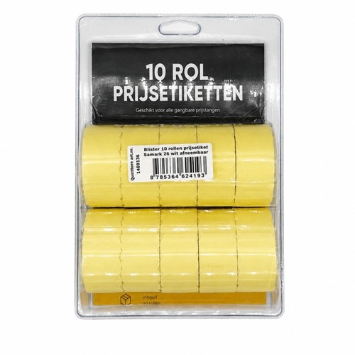 Prijsetiket 12x26mm Sato Samark afneembaar wit-2