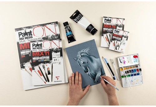 Mix Media Papier Clairefontaine 11 A5 Paint On 27 vel 250gram assorti-3