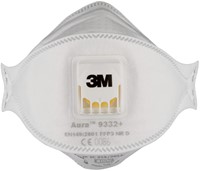 Stofmasker 3M Aura Comfort Cool Flow 9332 FFP3 met ventiel 10 stuks-3