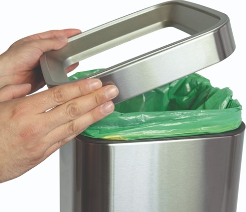 Afvalbak MAUL Prime 15 liter met inwerpopening rvs-2