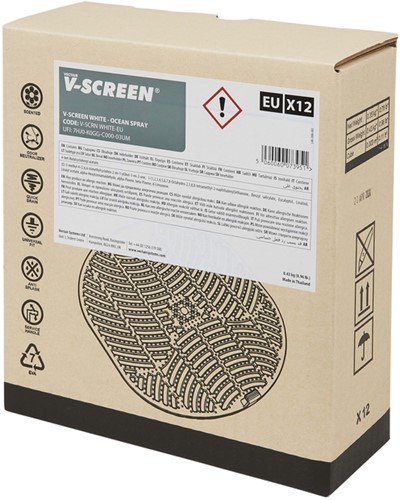 Urinoirmat V-screen Ocean Spray 12 stuks