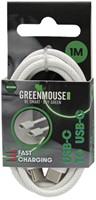 Kabel Green Mouse USB-C to USB-C data Woven 1m blisterverpakking
