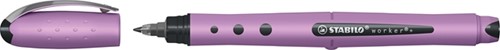 Rollerpen STABILO Worker+ Wildflower medium grijsviolet