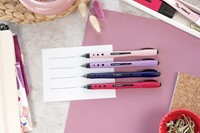 Rollerpen STABILO Worker+ Wildflower medium grijsviolet-1