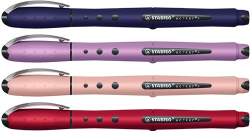 Rollerpen STABILO Worker+ Wildflower medium assorti-3