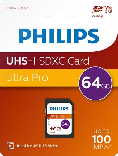 Geheugenkaart Philips Ultra Pro SDXC Class 10 UHS-I U3 64GB