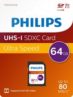 Geheugenkaart Philips Ultra Speed SDXC Class 10 UHS-I U1 64GB