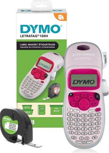 Labelprinter Dymo LetraTag 100H draagbaar abc 12mm roze-2