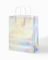 Cadeautas Folia irisierend kraft 24x31x12cm zilver 20 stuks-2