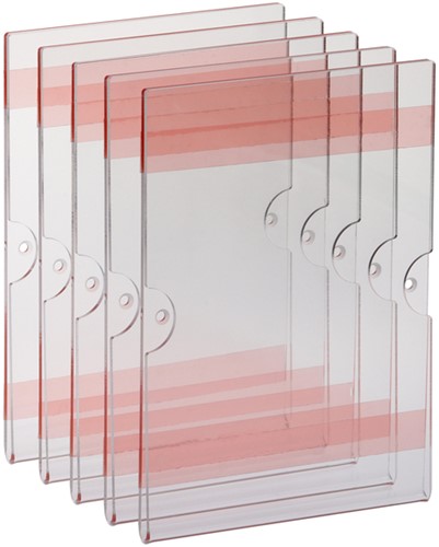 Posterhouder Europel zelfklevend A5 staand 5 stuks
