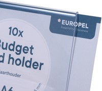 Kaarthouder Europel Budget L-standaard A6 liggend 10 stuks-2