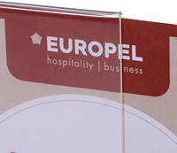 Kaarthouder Europel acryl houten voet A6 liggend 5 stuks-2