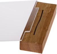 Kaarthouder Europel acryl houten voet A6 liggend 5 stuks-3