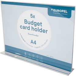 Kaarthouder Europel Budget T-standaard A4 liggend 5 stuks