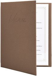 Menukaart Securit Signature A4 bruin