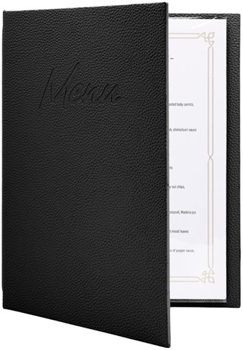 Menukaart Securit Signature A4 zwart