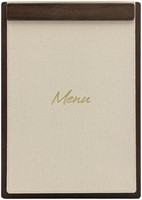 Menukaart Securit Signature klembord A4 donker hout grijs