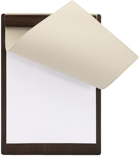 Menukaart Securit Signature klembord A4 donker hout grijs-3