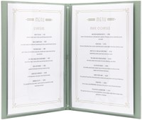 Menukaart Securit Signature A4 groen-1