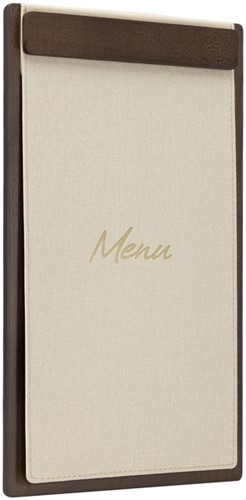 Menukaart Securit Signature klembord A45 donker hout grijs-2