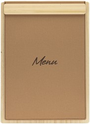 Menukaart Securit Signature klembord A4 licht hout bruin