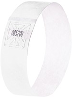 Evenementenbandjes Sigel 255x25mm wit 120 stuks