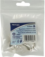 Magneet met haak Westcott 25mm zilver Trekkracht +/- 15kg-2