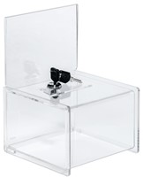 Actiebox Sigel transparant met slot 15x22x15cm + insteek