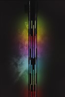 Afzetpaal Securit Nova RVS met rolband en RGB-verlichting 100cm zilver-2