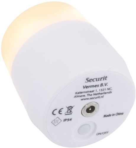 Theelicht Securit Amsterdam LED warmwit met oplaadstation 12 stuks wit-3