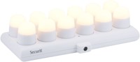 Theelicht Securit Amsterdam LED warmwit met oplaadstation 12 stuks wit-1