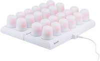 Theelicht Securit Amsterdam LED warmwit met oplaadstation 12 stuks wit-2