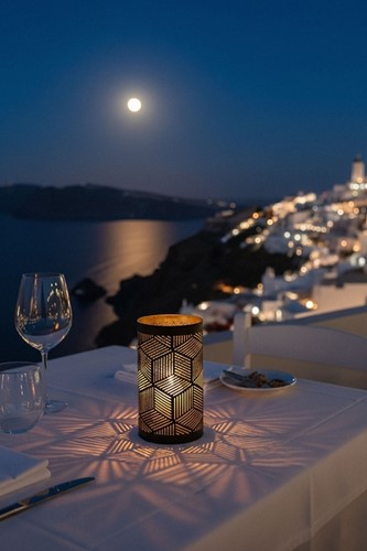 Theelichthouder Securit Santorini set à 4 stuks zwart-3