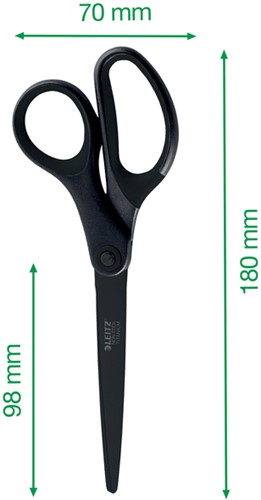 Schaar Leitz kleefvrij 180mm titanium zwart-2