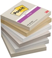 Memoblok Post-it 654 Super Sticky 76x76mm Neutrality 6 stuks
