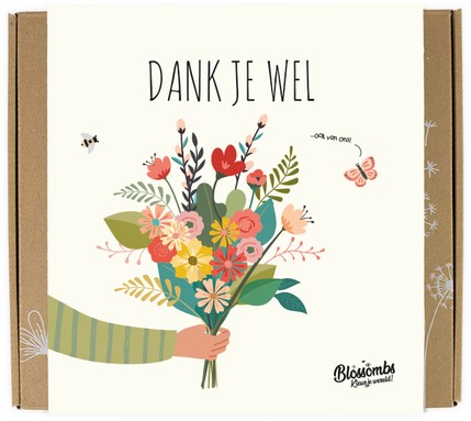 Giftbox Blossombs Dank je wel box à 9 zaadbommetjes