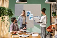 Prikbord Legamaster BOARD-UP akoestisch 75x50cm quiet grey-1