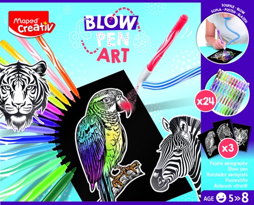 Blowpen Maped Creativ Art Creatief met 24 kleuren